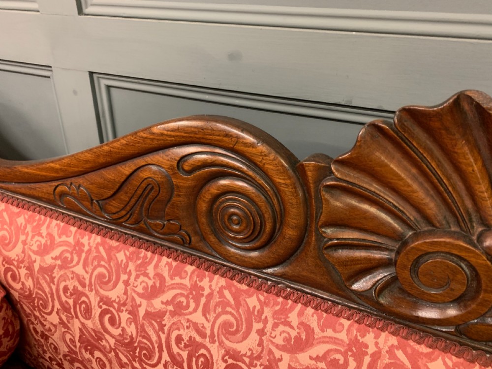 William IV Rosewood Double Scroll End Settee View VI