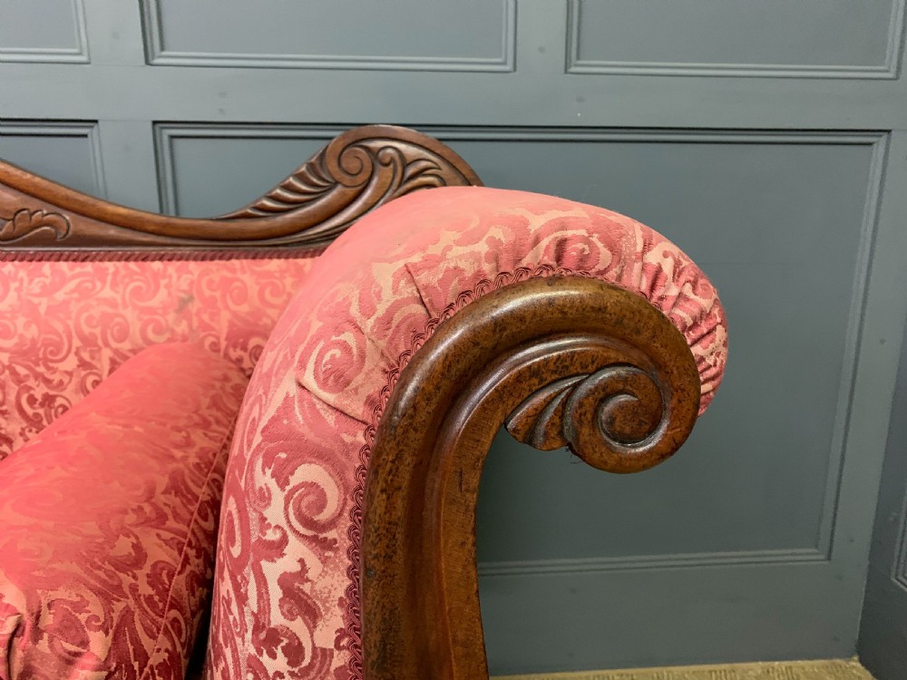 William IV Rosewood Double Scroll End Settee View VIII
