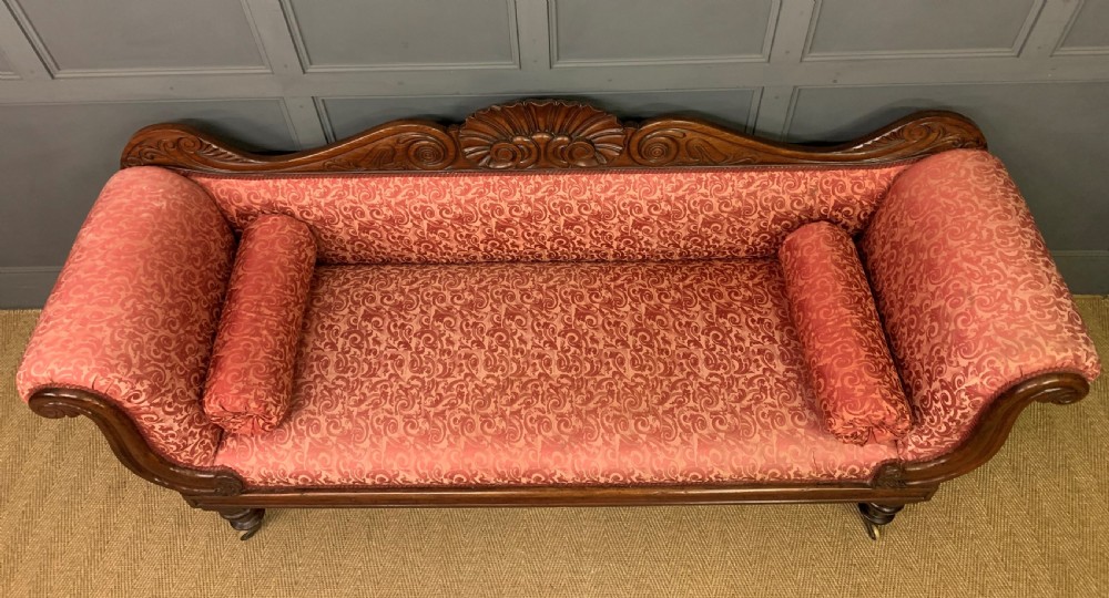William IV Rosewood Double Scroll End Settee View IX