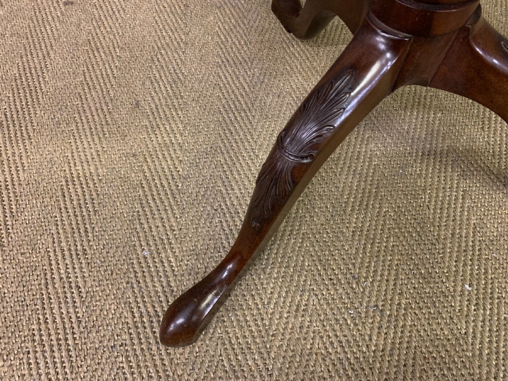 19th Century Mahogany Pie Crust Tripod Table View IV