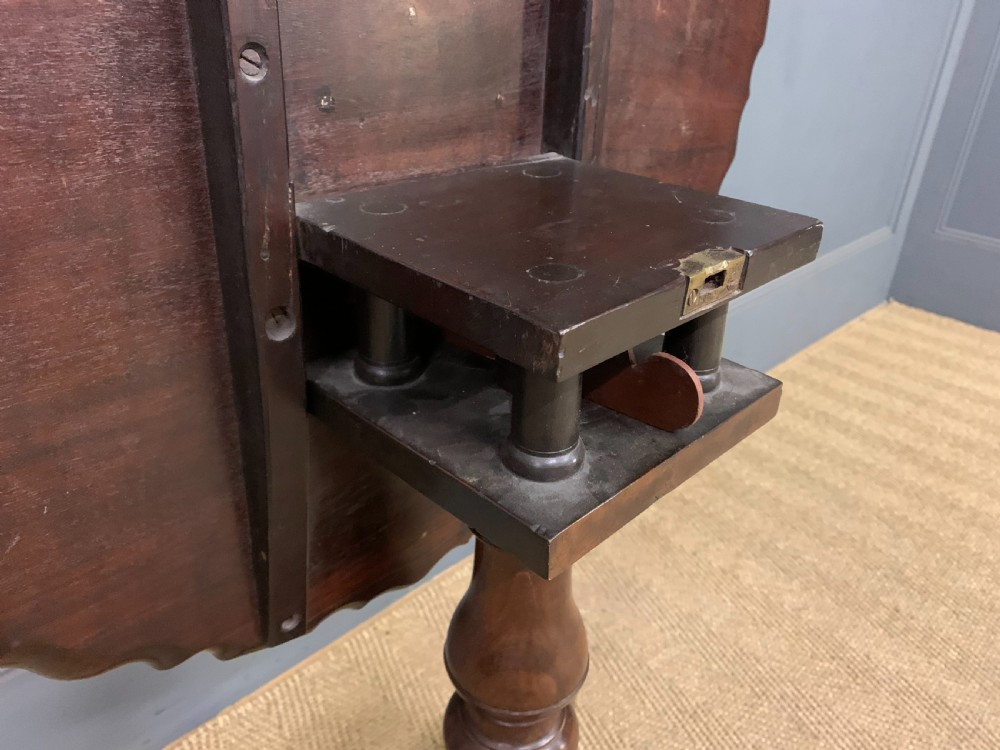 19th Century Mahogany Pie Crust Tripod Table View XI