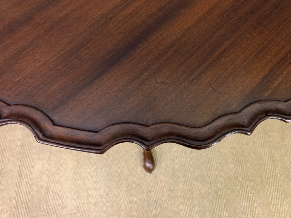 19th Century Mahogany Pie Crust Tripod Table View XII