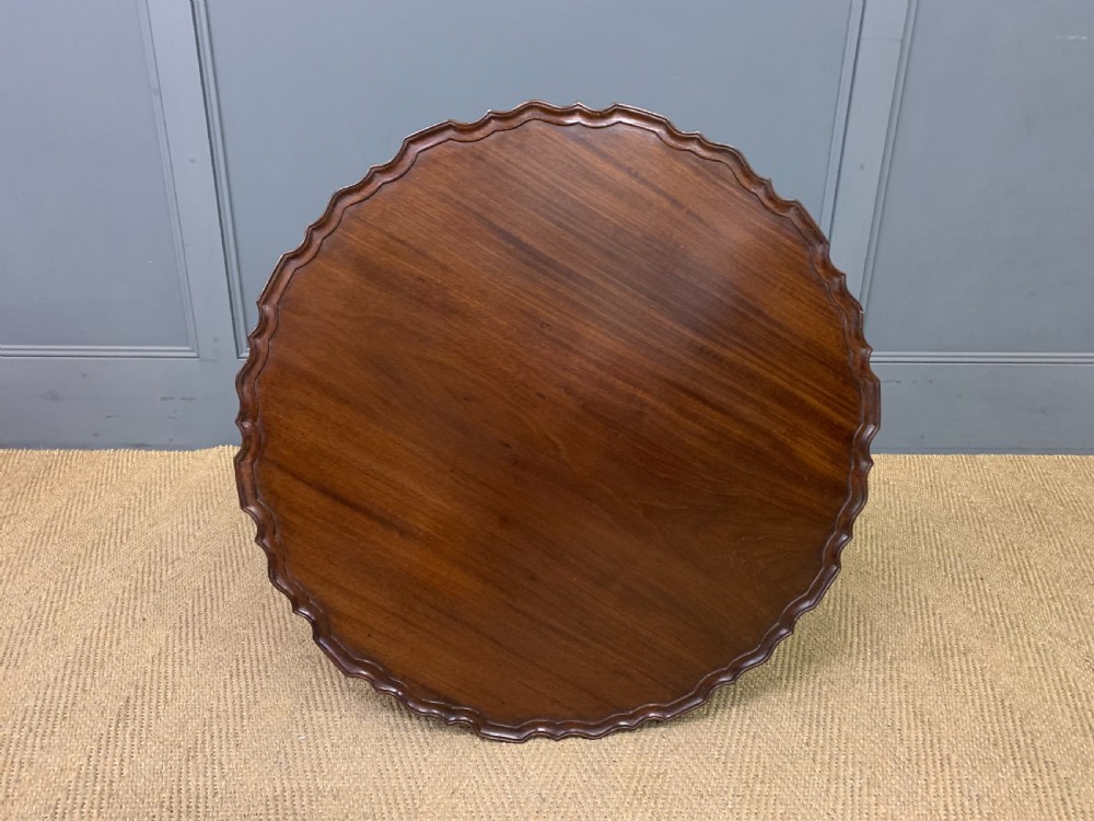 19th Century Mahogany Pie Crust Tripod Table View XIII