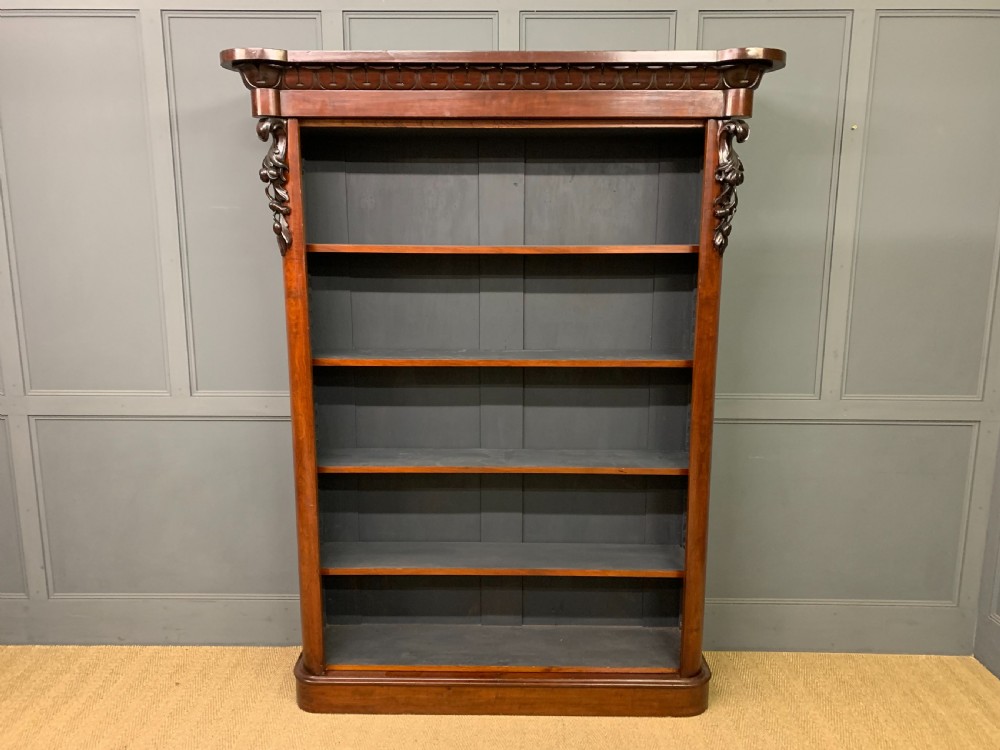 Victorian Mahogany Open Bookcase View II