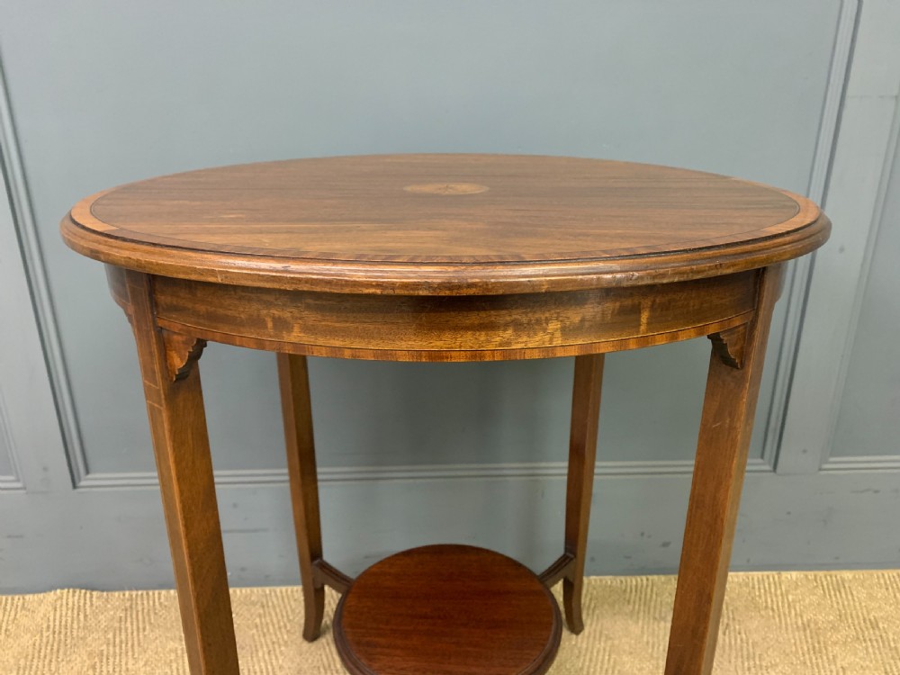 Edwardian Inlaid Mahogany Occasional Table View V