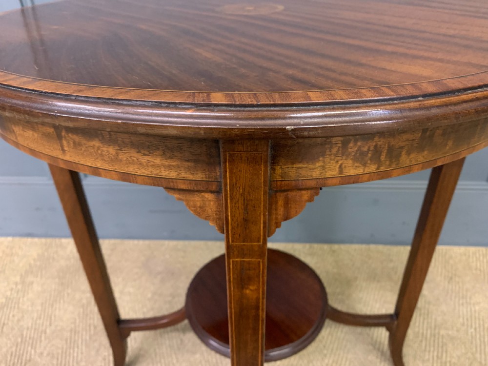 Edwardian Inlaid Mahogany Occasional Table View VI