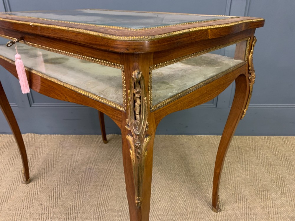 Marquetry Inlaid Kingwood Bijouterie Table View XII