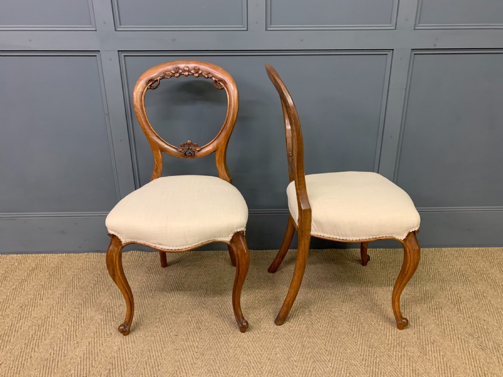 Set of 6 Victorian Walnut Dining Chairs View III