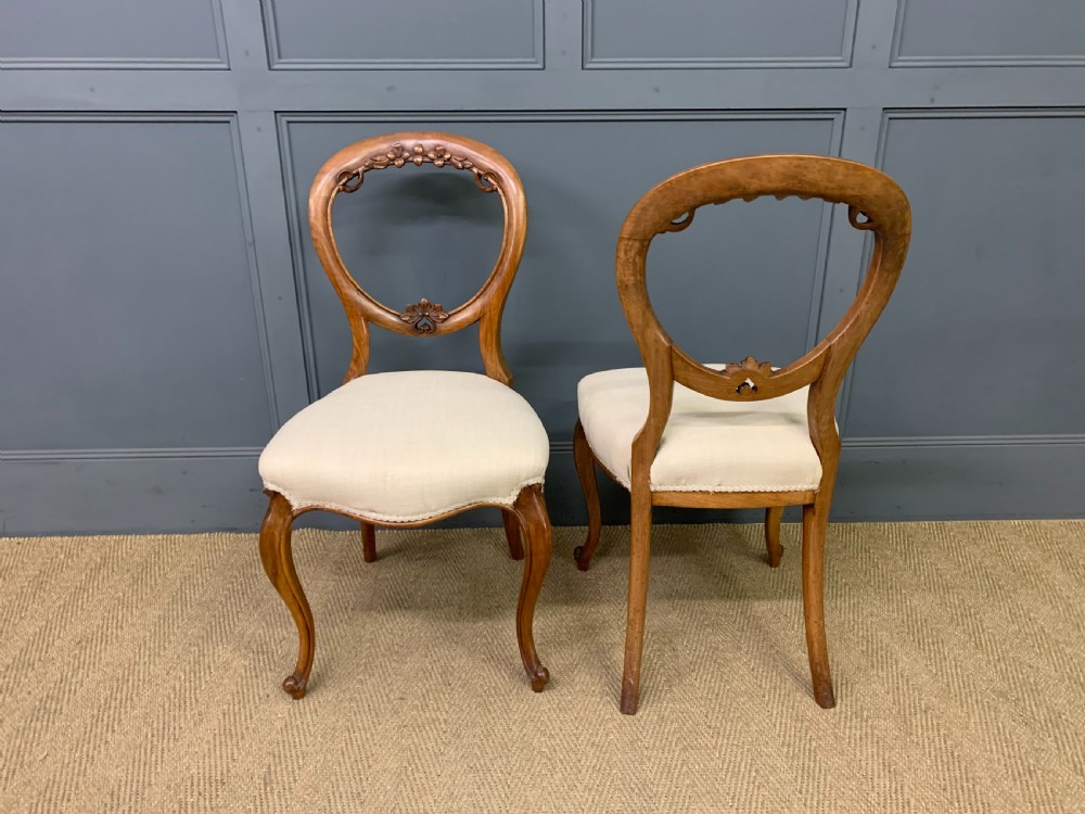 Set of 6 Victorian Walnut Dining Chairs View IV