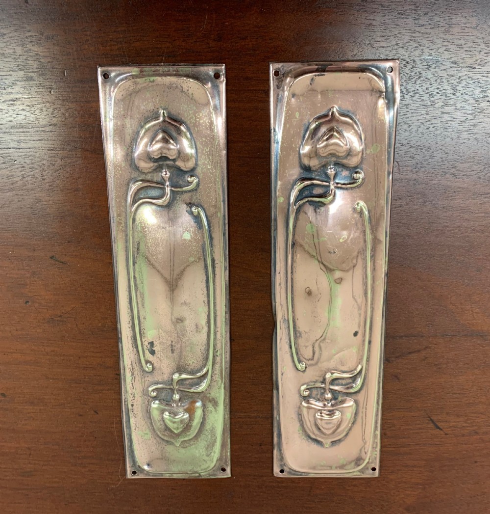 Pair of Art Nouveau Finger Plates