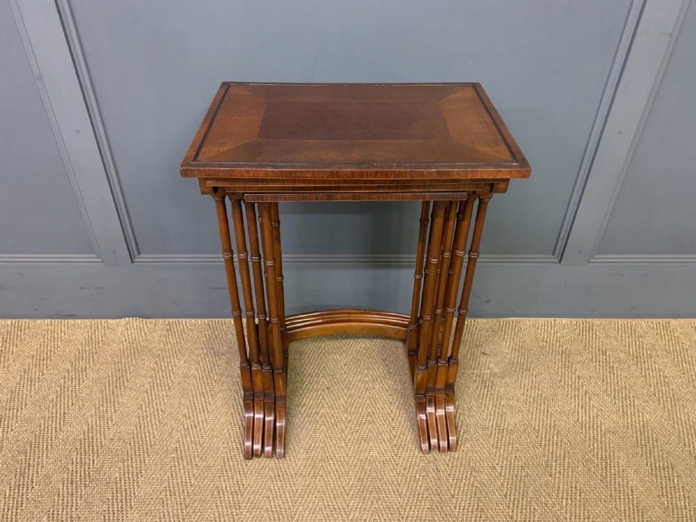 Edwardian Inlaid Mahogany Nest of 4 Tables View II