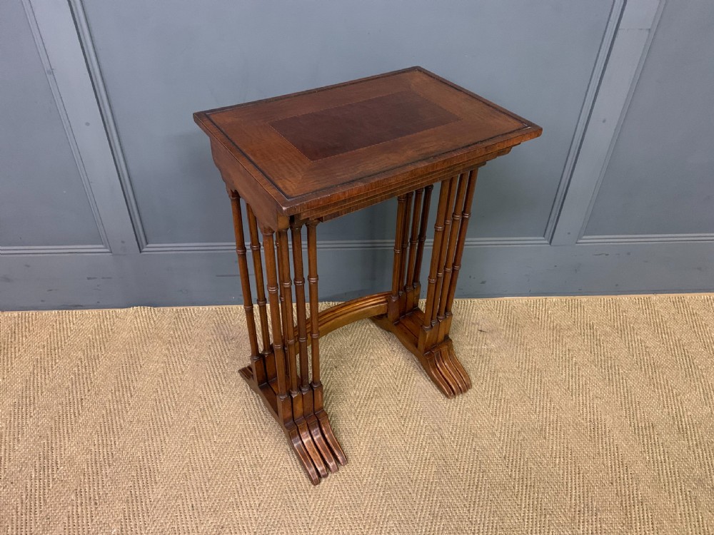 Edwardian Inlaid Mahogany Nest of 4 Tables View V