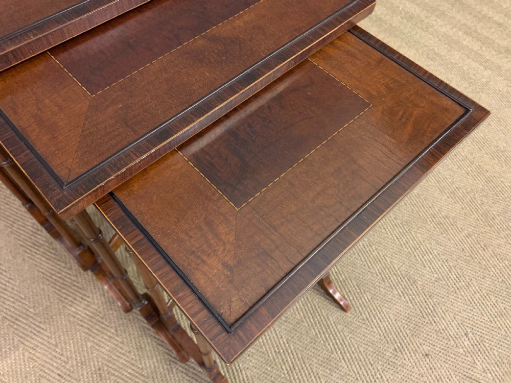 Edwardian Inlaid Mahogany Nest of 4 Tables View X