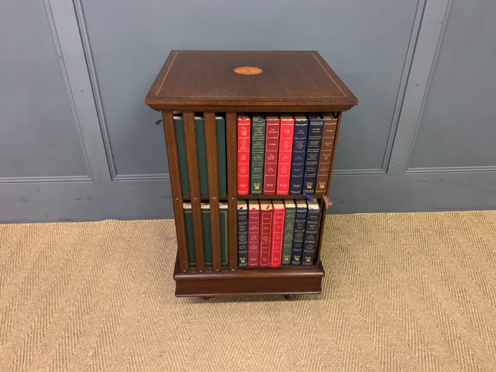 Inlaid Mahogany Revolving Bookcase View VIII