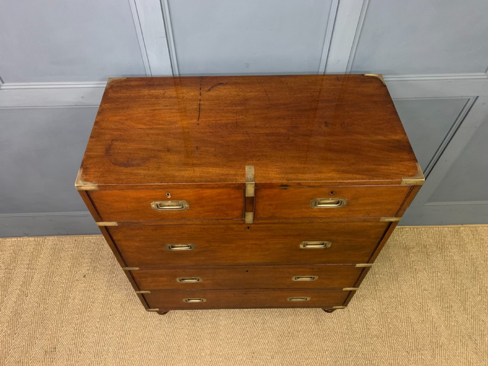 Victorian Secretaire Military Chest by H Pratt of New Bond Street, London View III