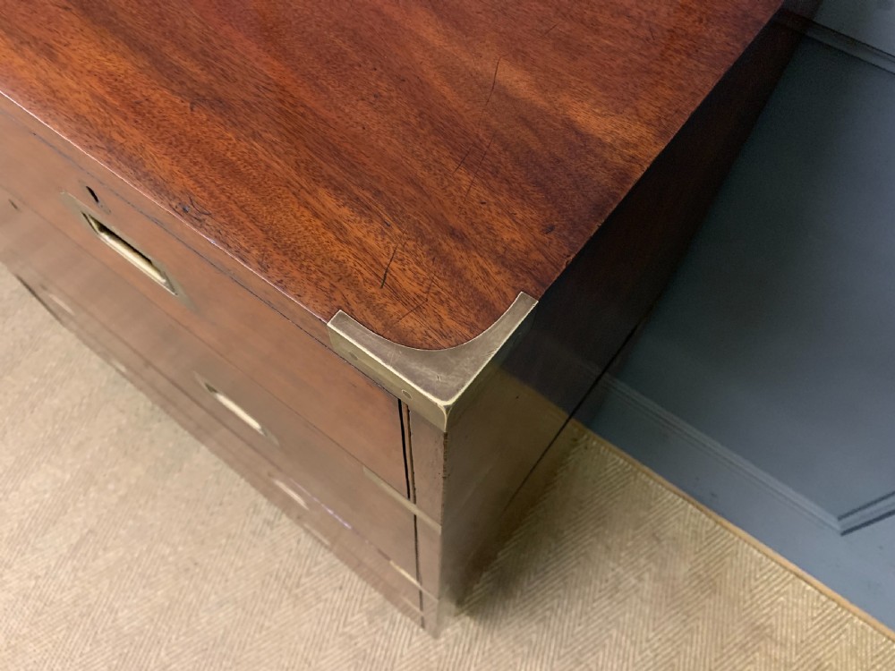 Victorian Secretaire Military Chest by H Pratt of New Bond Street, London View VI