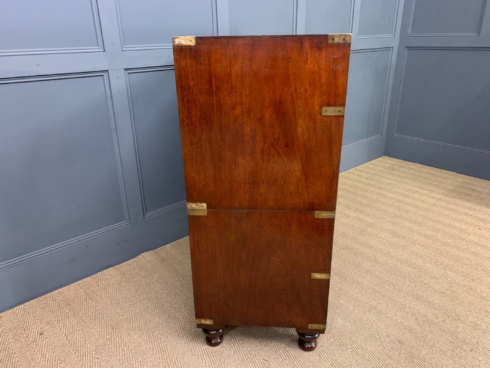 Victorian Secretaire Military Chest by H Pratt of New Bond Street, London View XIII