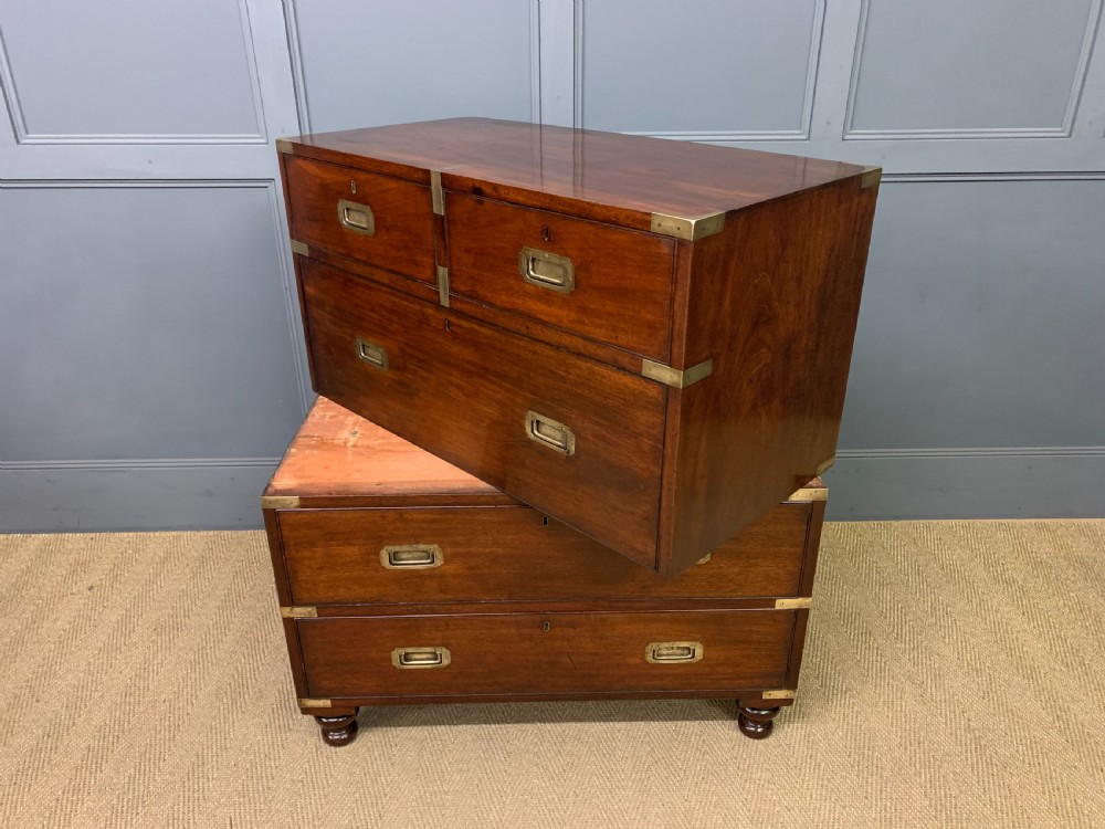 Victorian Secretaire Military Chest by H Pratt of New Bond Street, London View XIX