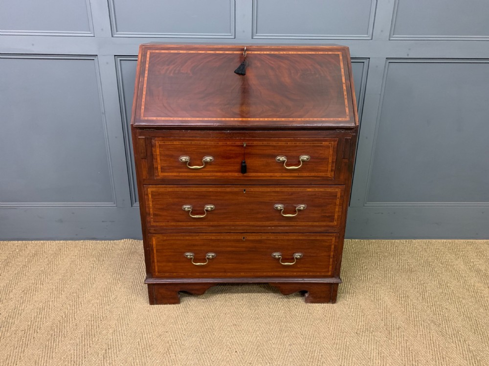 Inlaid Mahogany Bureau by Jas Shoolbred & Co. View III