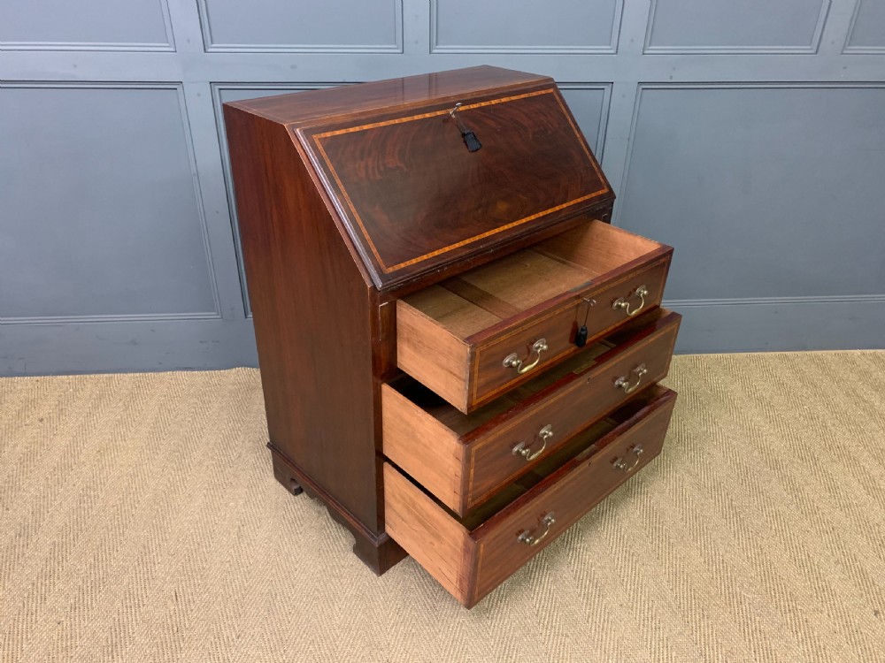 Inlaid Mahogany Bureau by Jas Shoolbred & Co. View XII
