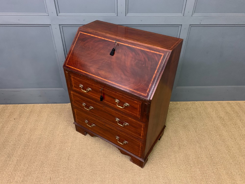 Inlaid Mahogany Bureau by Jas Shoolbred & Co. View XV
