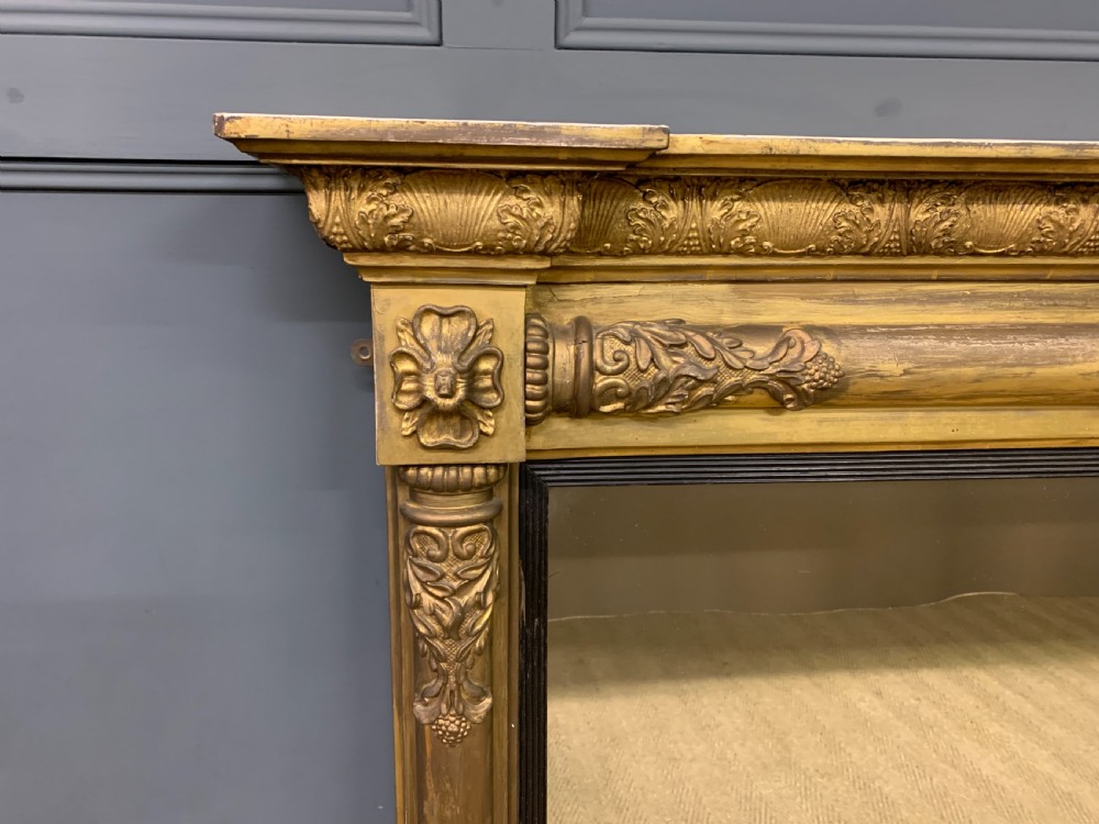 Regency Period Gilt Overmantle Mirror View II