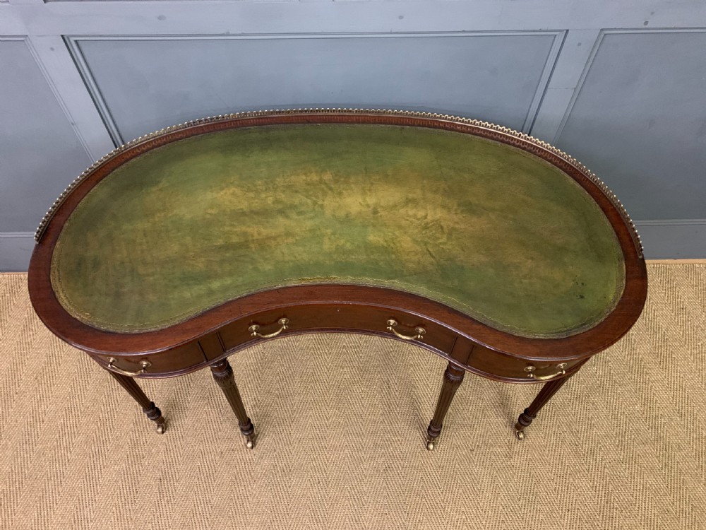 Shapland & Petter Mahogany Kidney Shaped Writing Desk  View IV