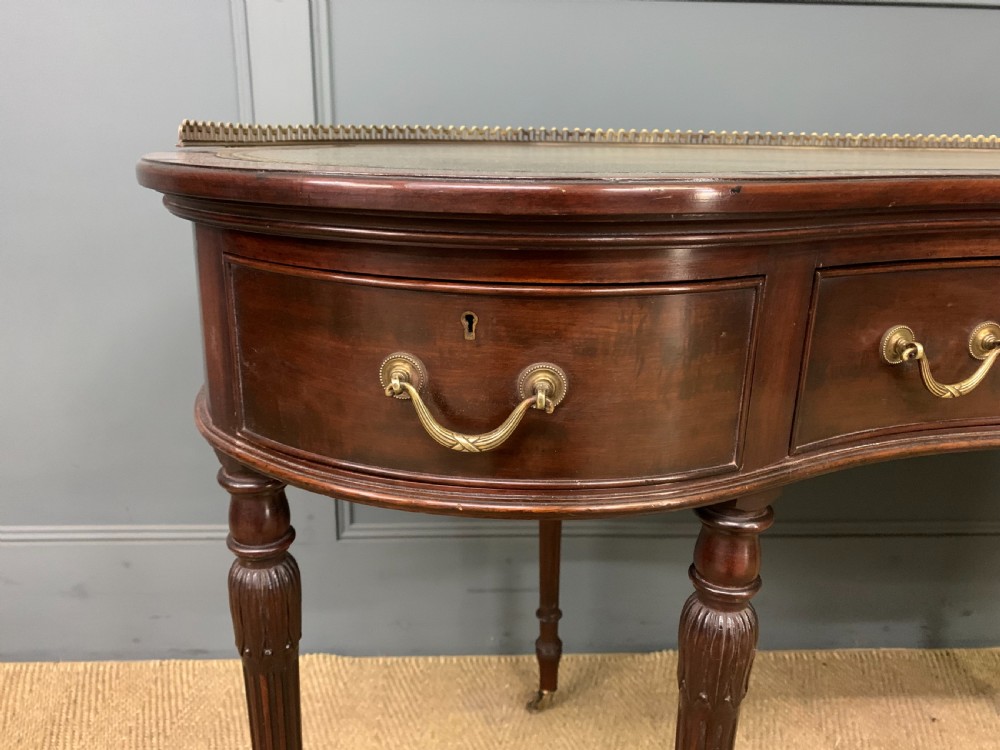 Shapland & Petter Mahogany Kidney Shaped Writing Desk  View VI