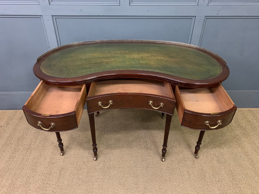 Shapland & Petter Mahogany Kidney Shaped Writing Desk  View IX