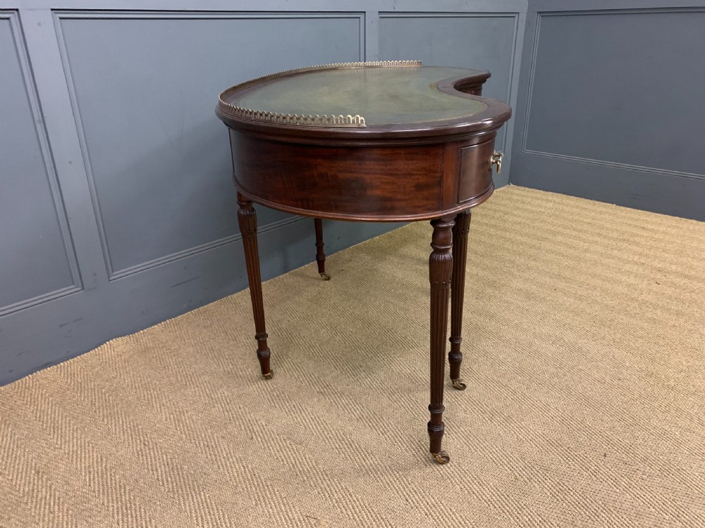 Shapland & Petter Mahogany Kidney Shaped Writing Desk  View XII