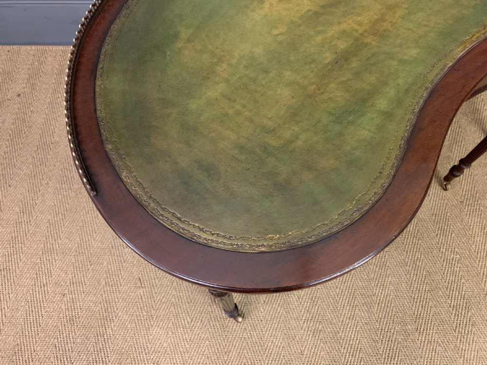 Shapland & Petter Mahogany Kidney Shaped Writing Desk  View XIII