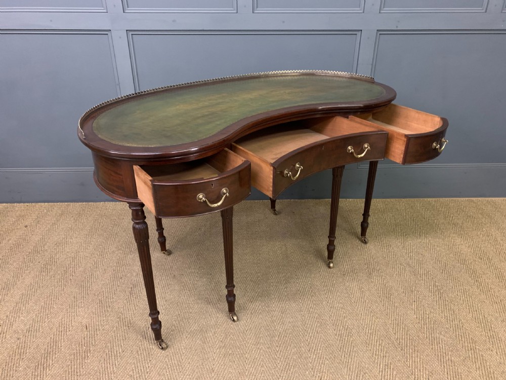 Shapland & Petter Mahogany Kidney Shaped Writing Desk  View XIV