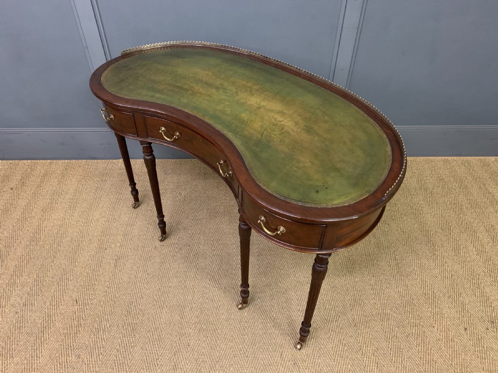 Shapland & Petter Mahogany Kidney Shaped Writing Desk  View XV