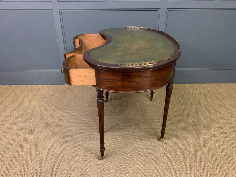 Shapland & Petter Mahogany Kidney Shaped Writing Desk  View XVI
