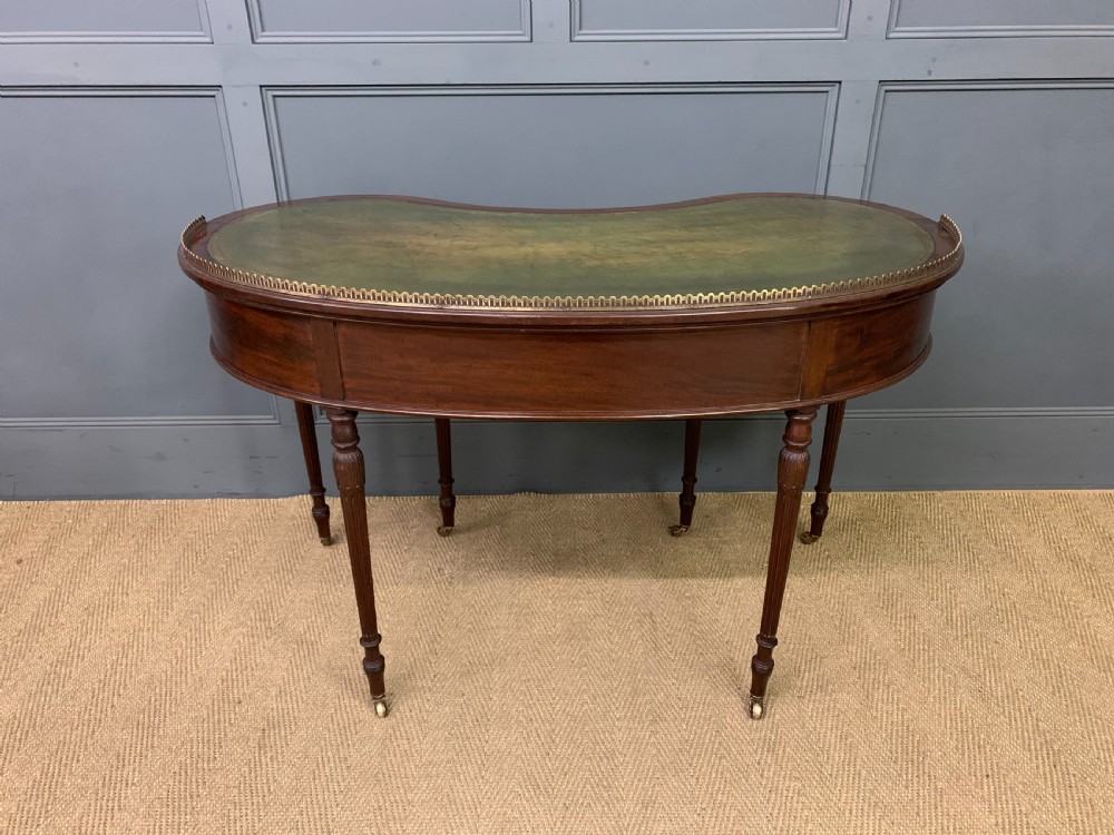 Shapland & Petter Mahogany Kidney Shaped Writing Desk  View XVII