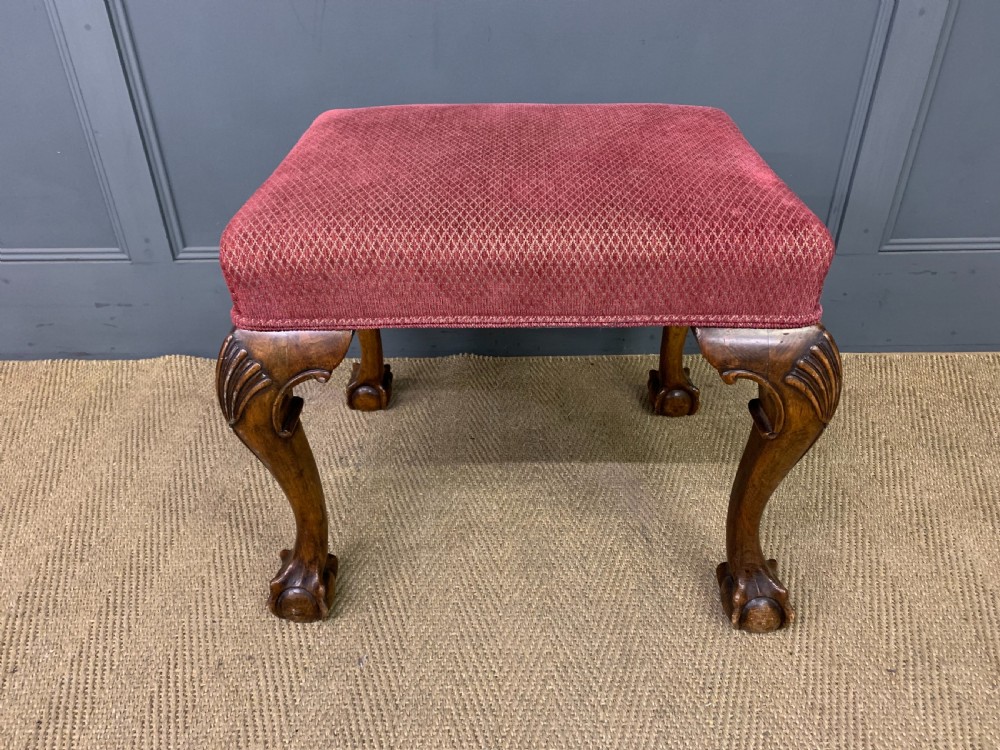 Queen Anne Style Walnut Stool View II