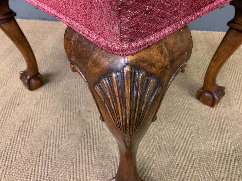 Queen Anne Style Walnut Stool View IV