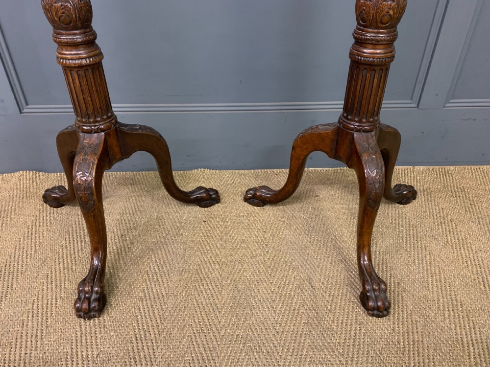 Pair of Victorian Mahogany Torcheres View II