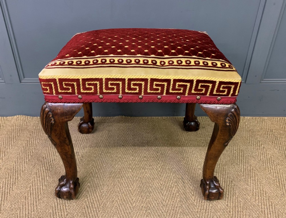Queen Anne Style Walnut Stool