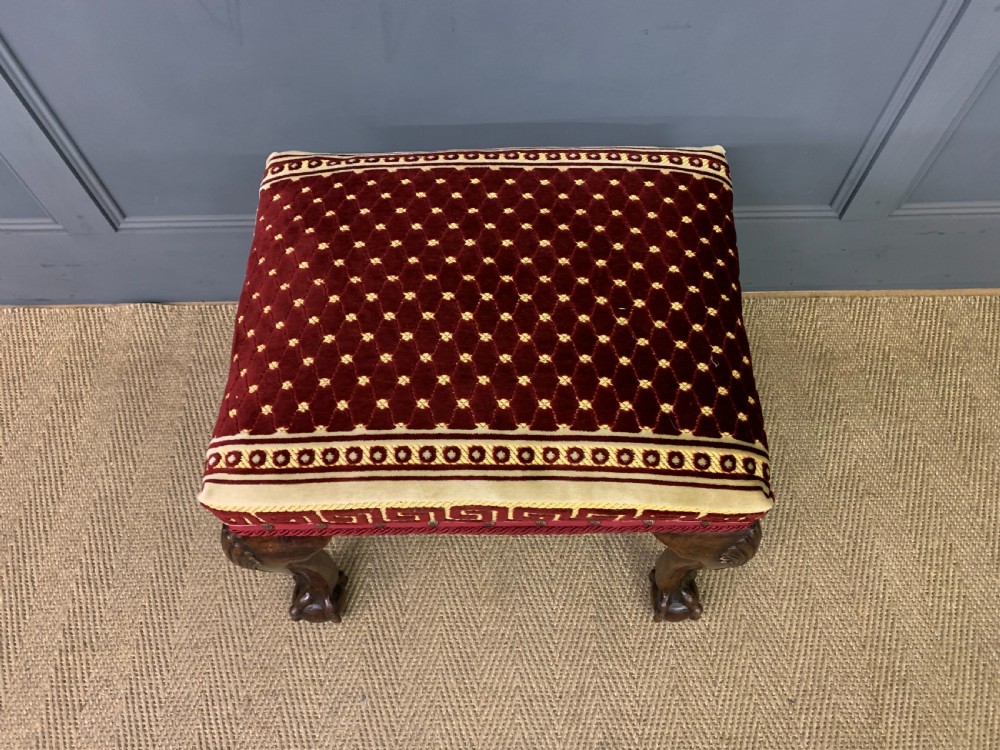 Queen Anne Style Walnut Stool View II