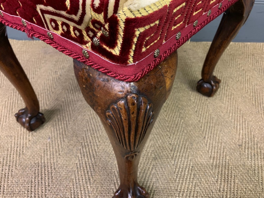 Queen Anne Style Walnut Stool View VI