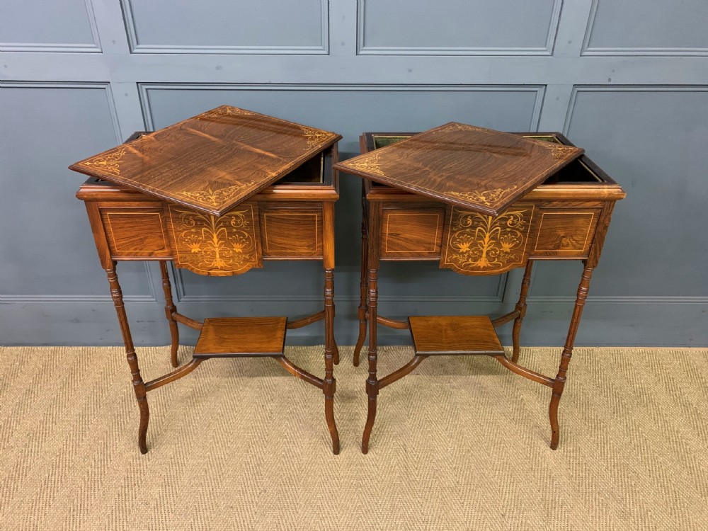 Pair of Inlaid Rosewood Jardinieres View IV