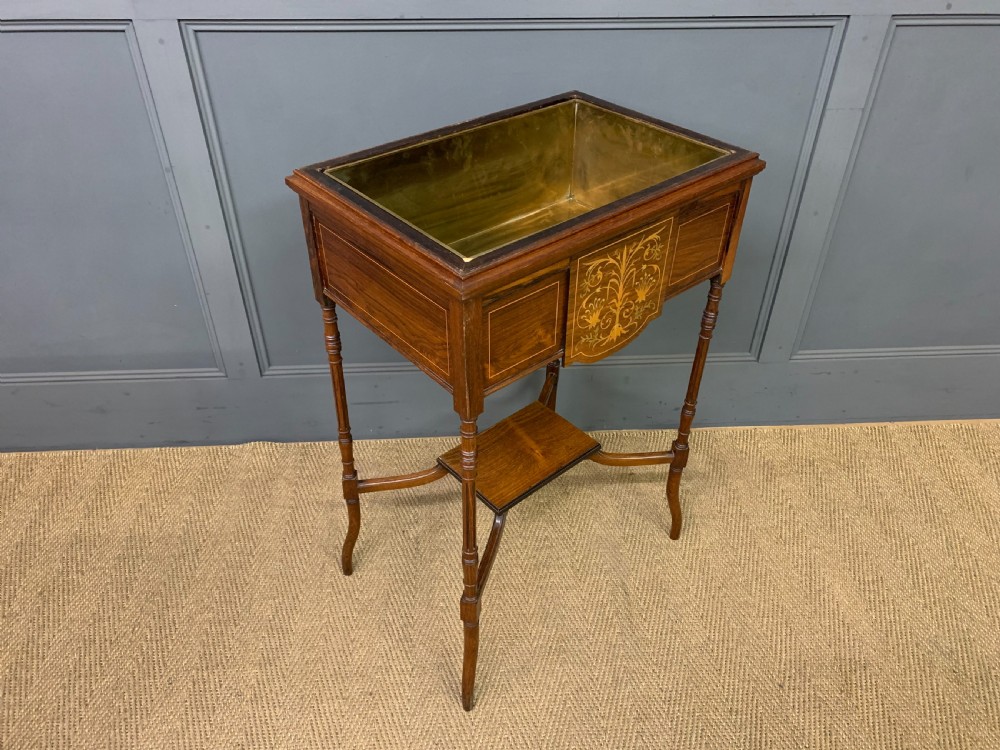 Pair of Inlaid Rosewood Jardinieres View XVI