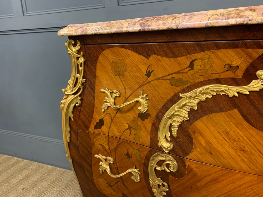 Louis XVI Style Bombe Marble Topped Commode View VIII