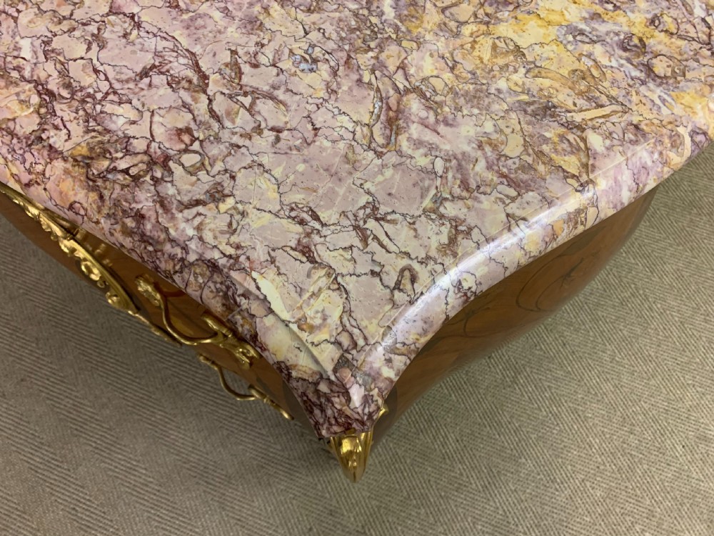 Louis XVI Style Bombe Marble Topped Commode View XVII