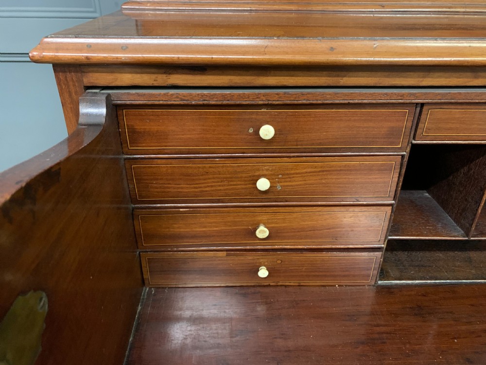 George III Inlaid Mahogany Secretaire Bookcase View VI