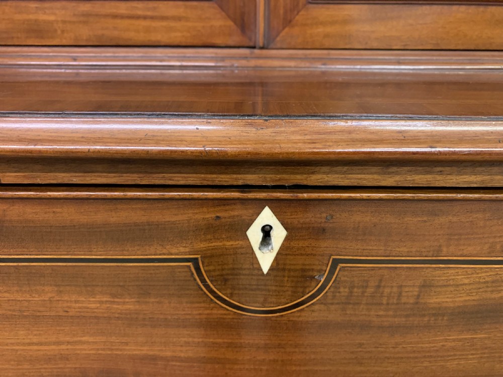 George III Inlaid Mahogany Secretaire Bookcase View XVI