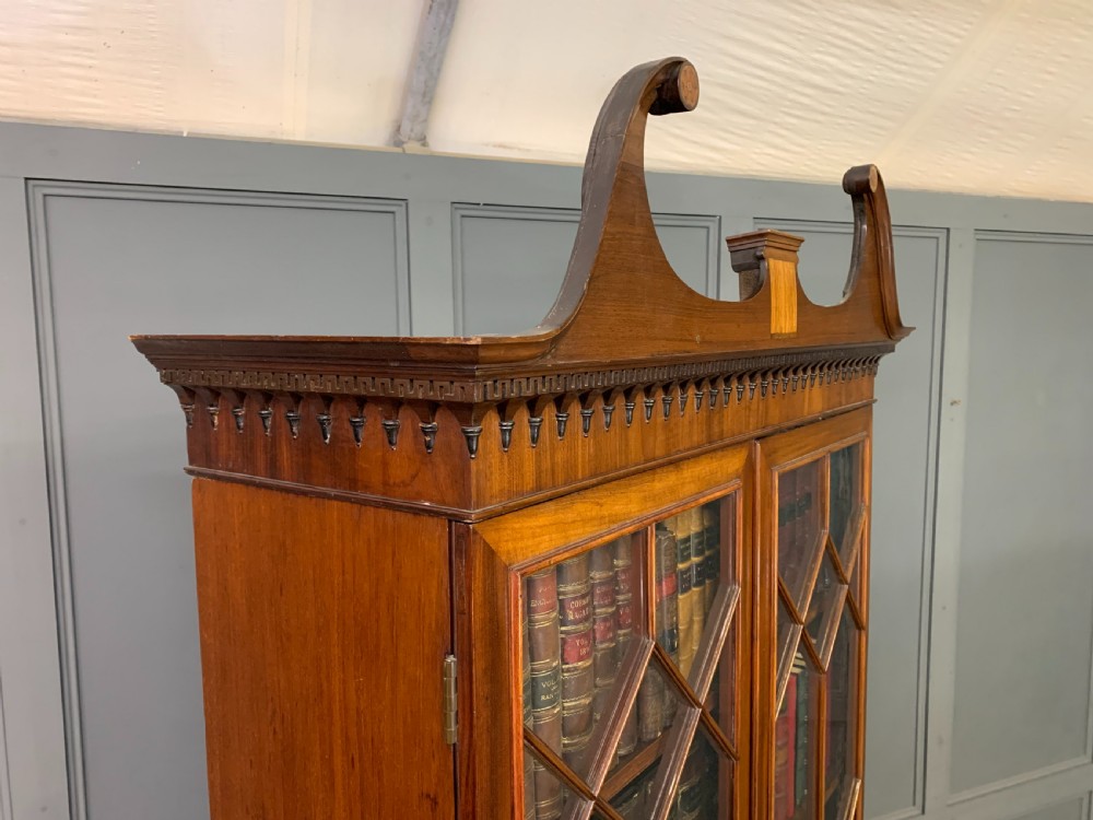 George III Inlaid Mahogany Secretaire Bookcase View XXIV