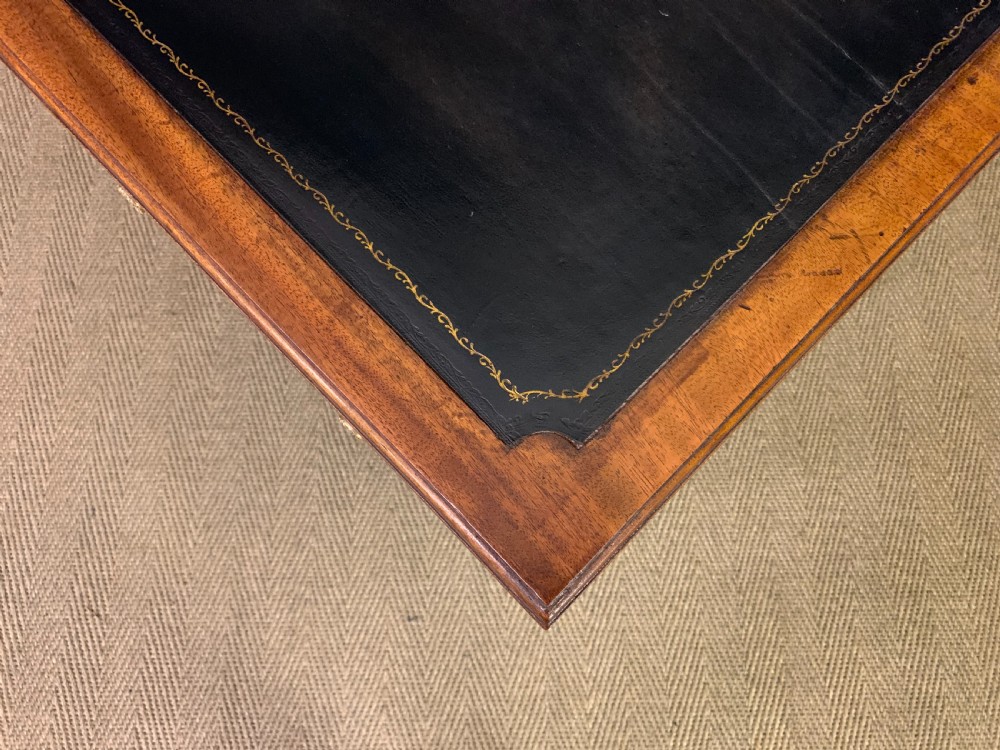 19th Century Mahogany Writing Table View XVII