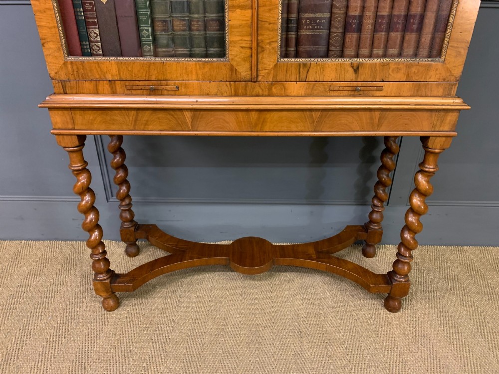 William and Mary Style Burr Walnut Bookcase View V